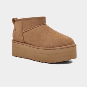 BRAND NEW IN BOX UGG CLASSIC ULTRA MINI PLATFORM / CHESTNUT SZ 6